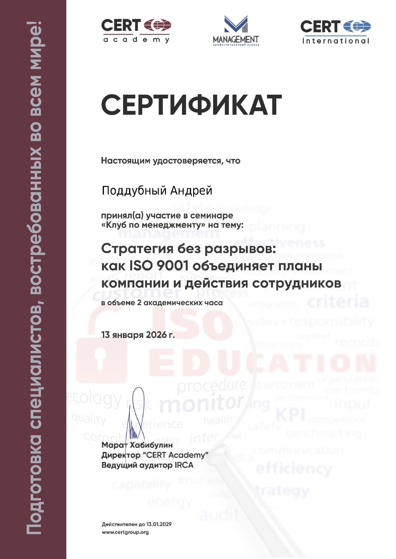 ISO 9001 и стратегия организации
